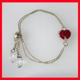 Heart Shaped Bracelet with Real Flowers