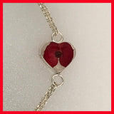 Heart Shaped Bracelet with Real Flowers