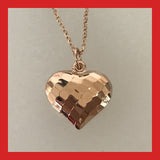 Sterling Silver Faceted Heart Pendant