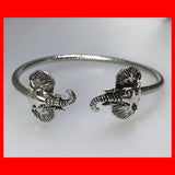 Twistable Sterling Silver Elephant Bangle