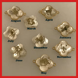 Bracelets; 4Clover Birth Sign with 18ct Gold Frame