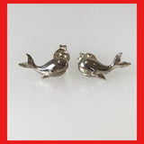 Sterling Silver Whale Studs