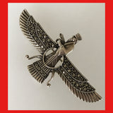 Chunky Marcasite Farvahar Brooch & Pendant