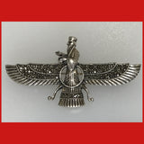 Chunky Marcasite Farvahar Brooch & Pendant