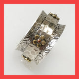 Sterling Silver Daisy Spinning Ring