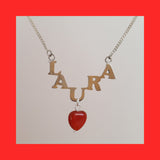 Necklace; Personalised sterling silver nameplate