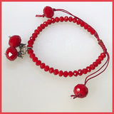 Red Pomegranate Beaded Bracelet
