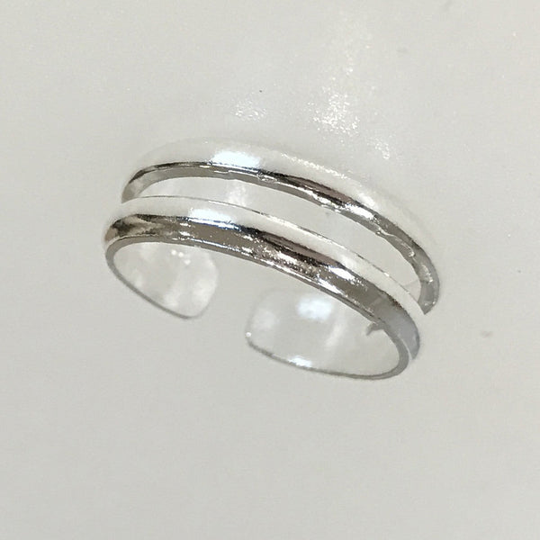 Sterling Silver Double Band Toe Ring