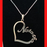 Sterling Silver Heart Shaped Name Necklace
