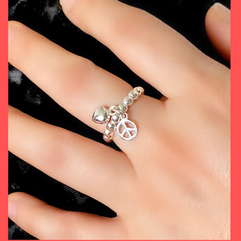 Sterling Silver “Love Peace” Ring