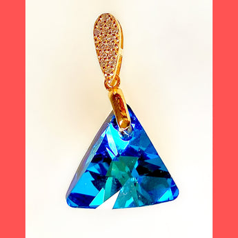 Swarovski Bermuda Blue Triangle Pendant