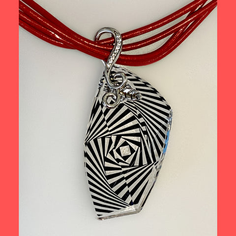 Swarovski Zebra Pattern Pendant