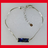 Blue Swarovski Tube Bracelet