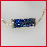 Blue Swarovski Tube Bracelet