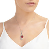 Treble Clef Poppy Necklace