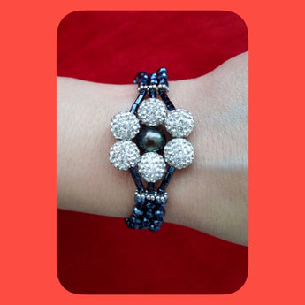 Bracelets; Black Pearl and shamballa