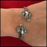 Twistable Sterling Silver Elephant Bangle