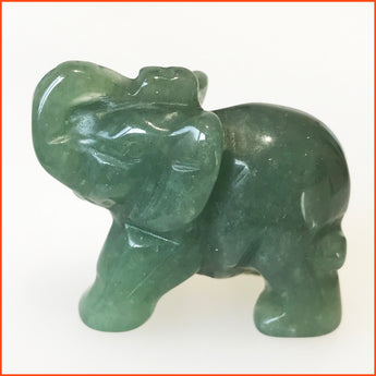 Hand-carved Aventurine Elephant