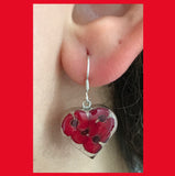 Heart Poppy Earrings Dangle