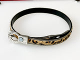 Leopard Print Hair on Leather Bracelet