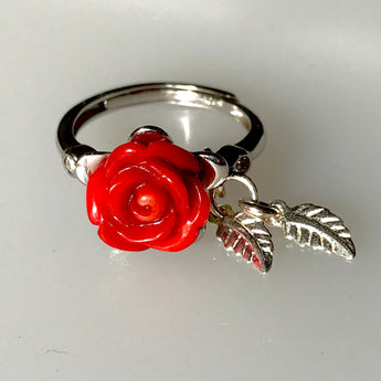 Rose Coral Adjustable Ring