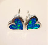 Heart Opal Earring Studs