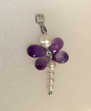 Dragonfly Pendant with Amethyst