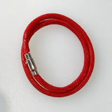 Leopard Print Red Leather Choker-Bracelet