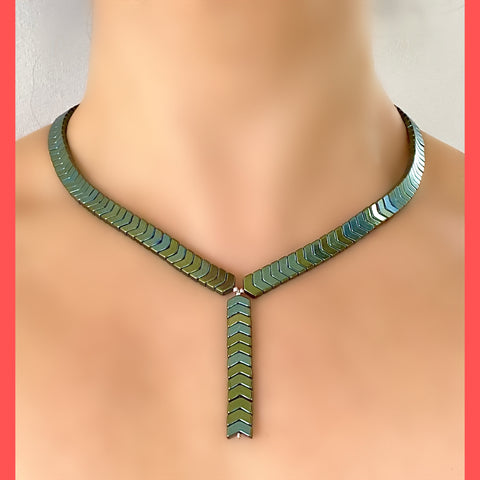Hematite Beaded Necklace