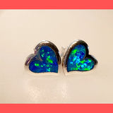Heart Opal Earring Studs