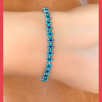 Daisy Turquoise Tennis Bracelet