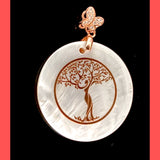 Women Tree of Life Silhouette on MOP Necklace