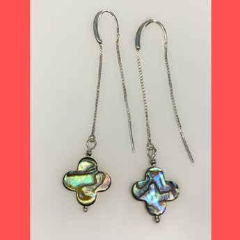 Abalone Clover Earrings