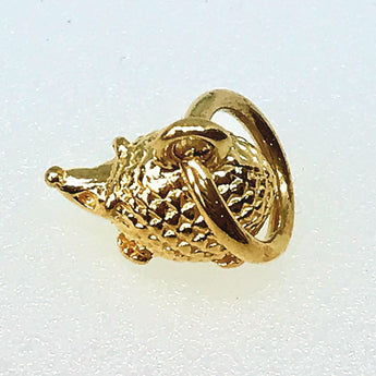 Gold-plated Hedgehog Charm
