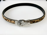 Leopard Print Hair on Leather Bracelet