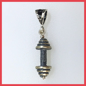 Sterling Silver Dumbbell Pendant