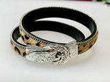 Leopard Print Hair on Leather Bracelet