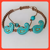 Paisley Turquoise Braided Bracelet