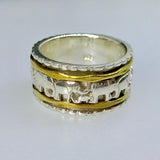 Two Tones Elephant Spinning Ring