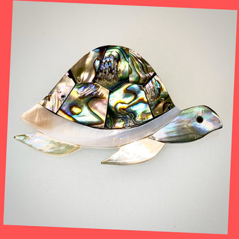 Abalone Turtle Brooch