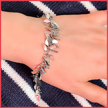 Chain Decorated with Leaves Bracelet