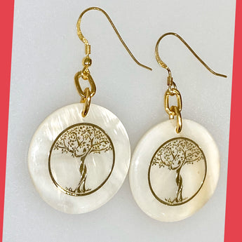 MOP Female Tree of Life Earrings