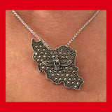 Marcasite and Sterling Silver "IRAN" Pendant & Brooch