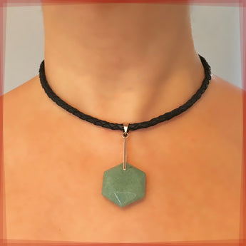 Hexagon Aventurine Necklace