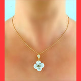 4 Clovers MOP Birth Sign Necklace