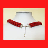 Necklaces; Red Coral and Mother of Pearl