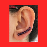 Earrings; Amethyst Ear Climber