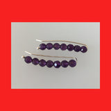 Earrings; Amethyst Ear Climber