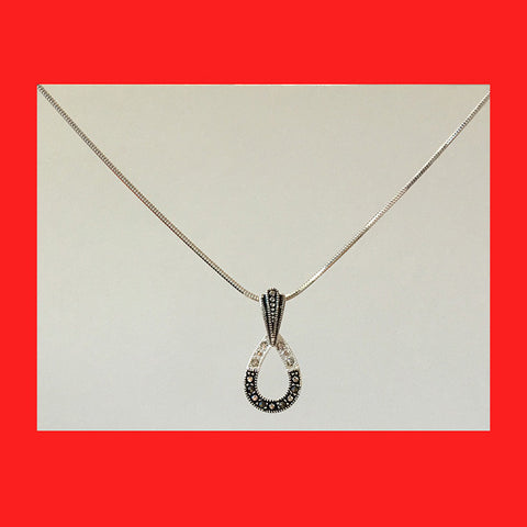 Necklaces; Drop Marcasite
