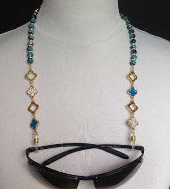 Spectacle chains; Multi colored crystals
